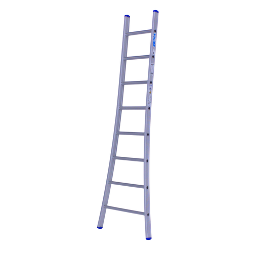 Solide 1 x 8 sp. Prof. Enkele Industrieladder met uitgebogen voet Type A08