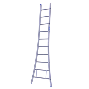 Solide 1 x 10 sp. Prof. Enkele Industrieladder met uitgebogen voet Type A10 1 x 10 sp. Prof. Enkele Industrieladder met uitgebogen voet Type A10