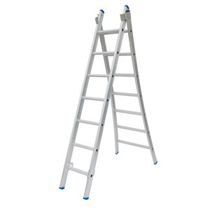 Solide 2 x 7 sp. Industrieladder 2-delig uitgebogen voet dubbelzetbaar Type C gecoat C07 2 x 7 sp. Industrieladder 2-delig uitgebogen voet dubbelzetbaar Type C gecoat C07