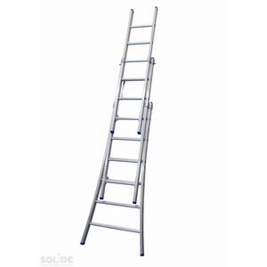 Solide 3 x 6 sp. Industrieladder 3-delig uitgebogen voet dubbelzetbaar Type D gecoat 3 x 6 sp. Industrieladder 3-delig uitgebogen voet dubbelzetbaar Type D gecoat