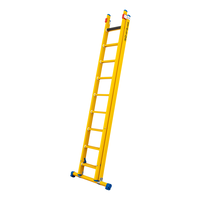 Staltor 2 x 9 sp. Prof. 2-Delige Opsteekladder glasvezelversterkt + stabiliteitsbalk GVK