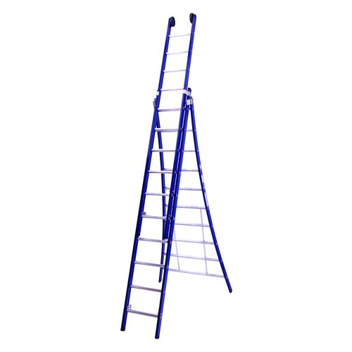 3 x 10 sp. Industrieladder 3-delig uitgebogen voet blauw Type Atlas DAS products 3 x 10 sp. Industrieladder 3-delig uitgebogen voet blauw Type Atlas