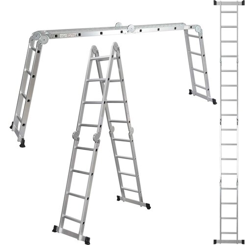 Vouwladder 4 x 4 treden met platform Panthera Vouwladder 4 x 4 treden met platform