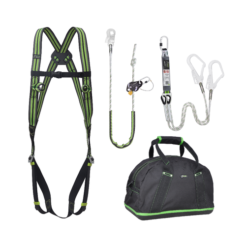 Complete set valbeveiliging Basic met werkpositielijn en Y-leeflijn Kratos Complete set valbeveiliging Basic met werkpositielijn en Y-leeflijn