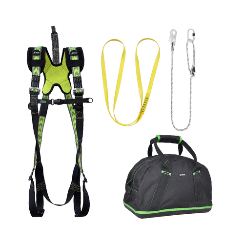 Kratos Complete set valbeveiliging Daken Standaard Harnas Werkpositielijn 2m Ankerstrop