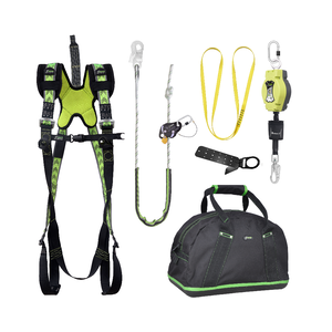 WEEKDEAL: Complete set valbeveiliging Standaard Daken Valstopblok 6m Werkpositielijn +klem 5m Ankerstrop Ankerpunt voor op hout