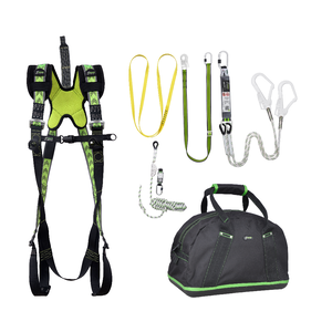 Complete set valbeveiliging Standaard Y-leeflijn 1.5m met veiligheidslijn 10m en werkpositielijn 2m