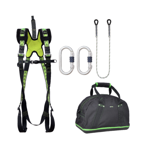 Complete set valbeveiliging Standaard Hoogwerker met opbergtas Kratos Complete set valbeveiliging Standaard Hoogwerker met opbergtas