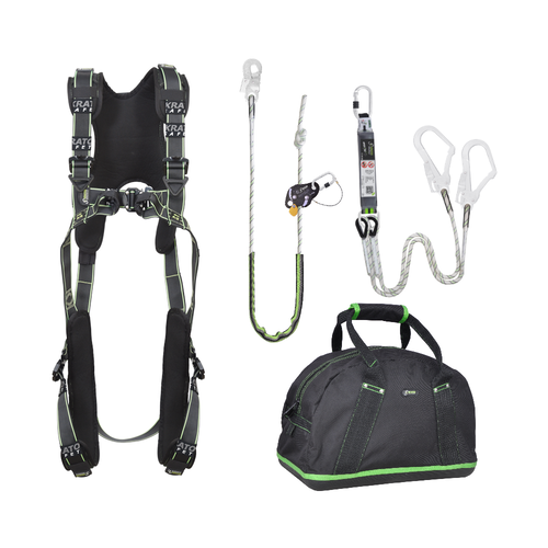 Complete set valbeveiliging Comfort met werkpositielijn en Y-leeflijn Kratos Complete set valbeveiliging Comfort met werkpositielijn en Y-leeflijn
