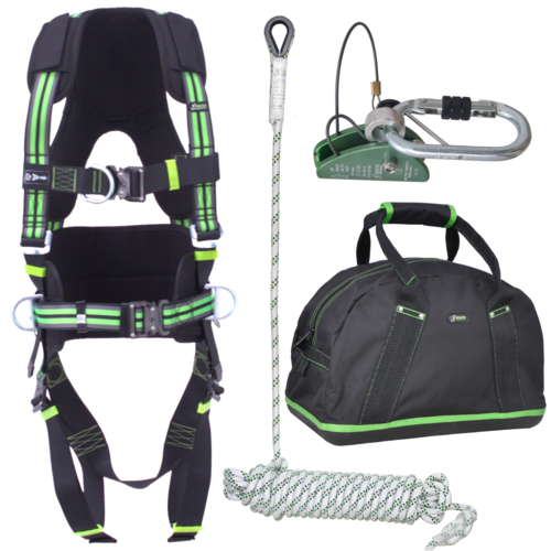 Kratos Complete set valbeveiliging Standaard-Plus Daken / Afdalen 20mtr met Afneembare lijnklem