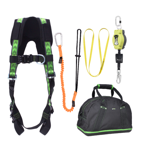 Kratos Complete set valbeveiliging Standaard-Plus Allround Ankerstop Uitrekb. Gereedschapslijn