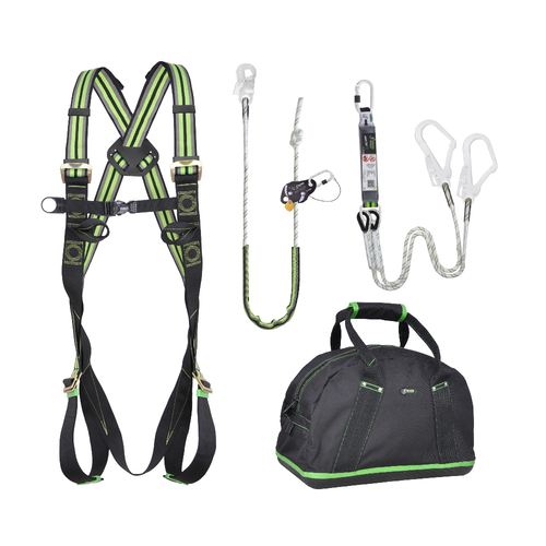 Kratos Complete set valbeveiliging met werkpositielijn en Y-leeflijn Basic Harnas II