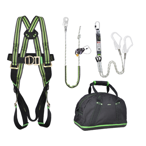 Complete set valbeveiliging met werkpositielijn en Y-leeflijn Antival harnas III Kratos Complete set valbeveiliging met werkpositielijn en Y-leeflijn Antival harnas III