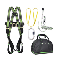 Kratos Complete set valbeveiliging Daken Antival harnas III Veiligheidslijn lijnklem 10 Ankerstrop Stalen karabijnhaak