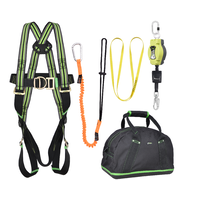 Kratos Complete set valbeveiliging Allround Antival harnas III Valstopblok 6m Ankerstrop Uitrekb. gereedschapslijn