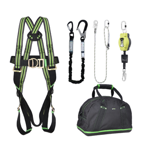 WEEKDEAL: Complete set valbeveiliging Allround Antival harnas III Valstopblok 6m Werkpositielijn 2m Leeflijn in elastische band