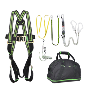 Complete set valbeveiliging Y-leeflijn 1.5m met veiligheidslijn 10m en werkpositielijn 2m Antival harnas III