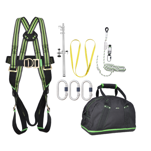 Complete set valbeveiliging Zonnepanelen Antival harnas III Kratos Complete set valbeveiliging Zonnepanelen Antival harnas III