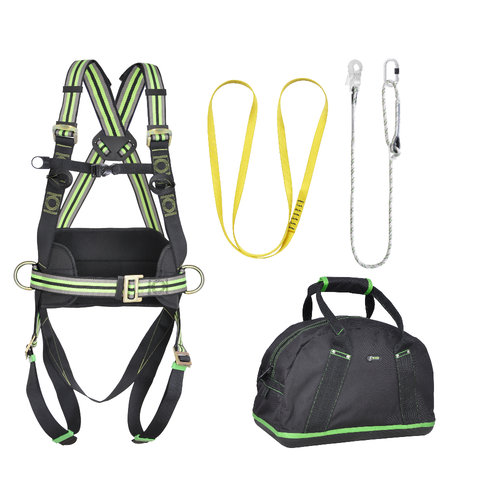 Kratos Complete set valbeveiliging Daken Antival- zekeringgordel Werkpositielijn 2m Ankerstrop