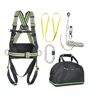 Kratos Complete set valbeveiliging Daken Antival- zekeringgordel Veiligheidslijn lijnklem 10 Ankerstrop Stalen karabijnhaak