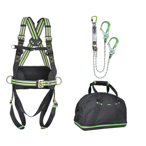 Kratos Complete set valbeveiliging met Y-lijn anti-snedekoord 1.5m Antival- zekeringgordel