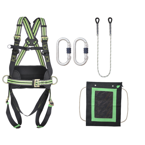 Kratos Complete set valbeveiliging Hoogwerker Antival- zekeringgordel met draagtas