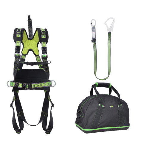 Kratos Complete set valbeveiliging Steiger Harnas werkpositie lijn met opbergtas