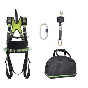 Complete set valbeveiliging valstopblok 2.5m Harnas werkpositie lijn