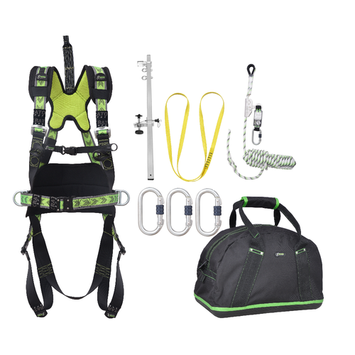 Kratos Complete set valbeveiliging Zonnepanelen Harnas werkpositie lijn