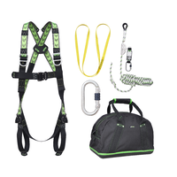 Kratos Complete set valbeveiliging Daken Antivalharnas II Veiligheidslijn lijnklem 10 Ankerstrop Stalen karabijnhaak