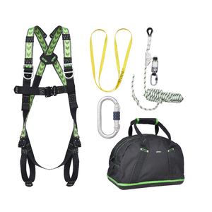 Kratos Complete set valbeveiliging Daken Antivalharnas II Veiligheidslijn lijnklem 10 Ankerstrop Stalen karabijnhaak Complete set valbeveiliging Daken Antivalharnas II Veiligheidslijn lijnklem 10 Ankerstrop Stalen karabijnhaak