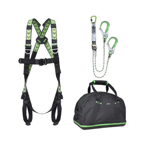 Kratos Complete set valbeveiliging met Y-lijn anti-snedekoord 1.5m Antivalharnas II