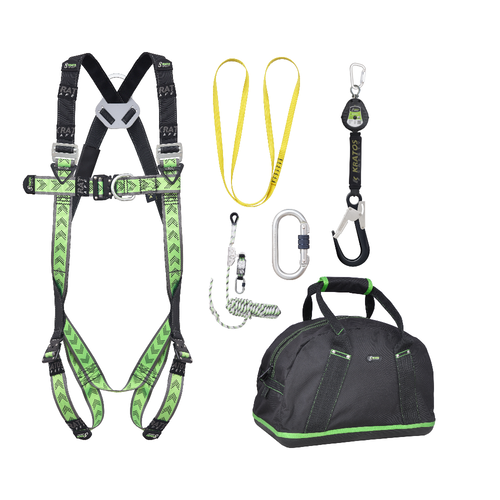 Complete set valbeveiliging Allround Harnas voor bouwsteigers Valstopblok riem 2m Veiligheidslijn lijnklem 10 Ankerstrop Stalen karabijnhaak Kratos Complete set valbeveiliging Allround Harnas voor bouwsteigers Valstopblok riem 2m Veiligheidslijn lijnklem 10 Ankerstrop Stalen karabijnhaak