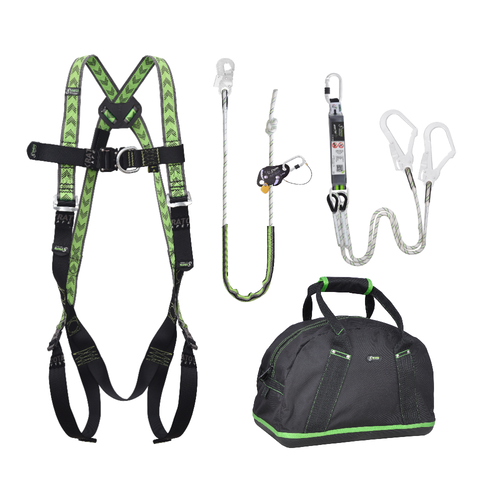 Complete set valbeveiliging met werkpositielijn en Y-leeflijn Antival harnas Kratos Complete set valbeveiliging met werkpositielijn en Y-leeflijn Antival harnas