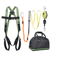 Kratos Complete set valbeveiliging Allround Antival harnas Valstopblok 6m Ankerstrop Uitrekb. gereedschapslijn