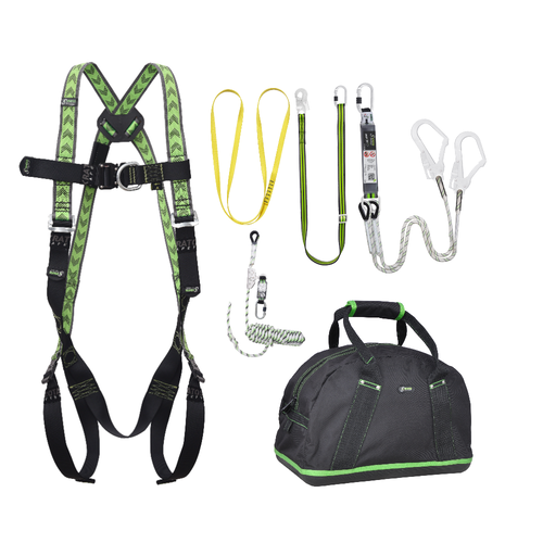 Complete set valbeveiliging Y-leeflijn 1.5m met veiligheidslijn 10m en werkpositielijn 2m Antival harnas III Kratos Complete set valbeveiliging Y-leeflijn 1.5m met veiligheidslijn 10m en werkpositielijn 2m Antival harnas III