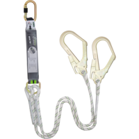 Kratos Complete set valbeveiliging Y-leeflijn 1.5m met veiligheidslijn 10m en werkpositielijn 2m Harnas 2 aanhechtingpnt.