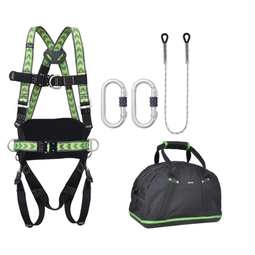 Kratos Complete set valbeveiliging Hoogwerker Harnas 2 aanhechtingpnt. met opbergtas