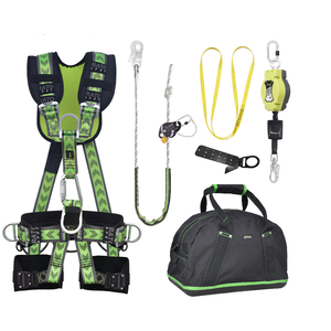 Complete set valbeveiliging Comfort-Plus Daken Valstopblok 6m Werkpositielijn +klem 5m Ankerstrop Ankerpunt voor op hout