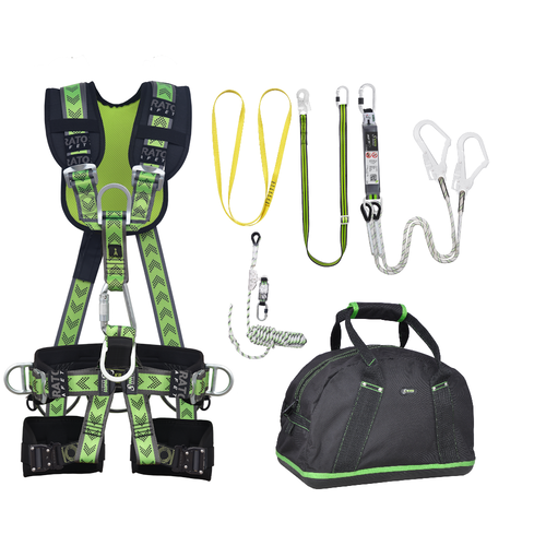 Complete set valbeveiliging Comfort-Plus Y-leeflijn 1.5m met veiligheidslijn 10m en werkpositielijn 2m Kratos Complete set valbeveiliging Comfort-Plus Y-leeflijn 1.5m met veiligheidslijn 10m en werkpositielijn 2m