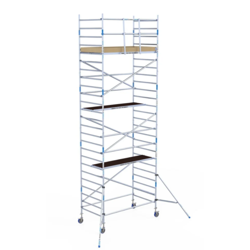 Steigeraanhanger 250 + Alumexx rolsteiger 135x250x8,2m werkhoogte Alumexx Steigeraanhanger 250 + Alumexx rolsteiger 135x250x8,2m werkhoogte