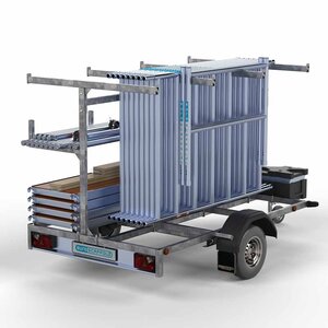 MAANDDEAL: Steigeraanhanger 250 + Alumexx rolsteiger 135x250x8,2m werkhoogte