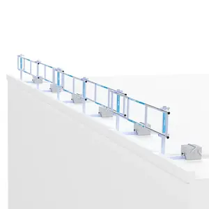 Euroscaffold SGS Slim dakrandbeveiliging 15 mtr complete set plat dak SGS Slim dakrandbeveiliging 15 mtr complete set plat dak