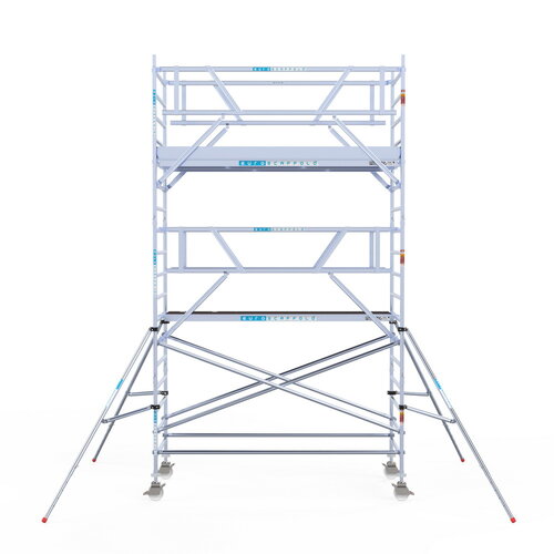 Rolsteiger Professional 135x305 6,2m werkhoogte dubbele voorloopleuning Euroscaffold Rolsteiger Professional 135x305 6,2m werkhoogte dubbele voorloopleuning