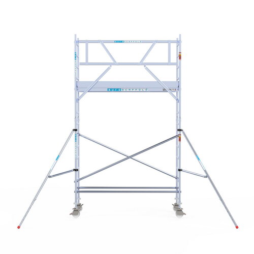 Rolsteiger Professional 75x250 5,2m werkhoogte enkele voorloopleuning Euroscaffold Rolsteiger Professional 75x250 5,2m werkhoogte enkele voorloopleuning