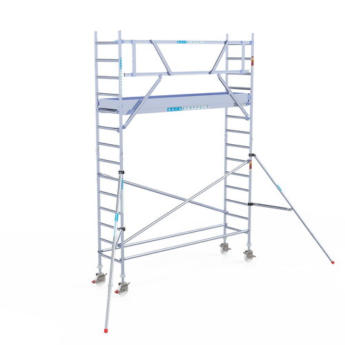 Rolsteiger Professional 75x305 5,2m werkhoogte enkele voorloopleuning Euroscaffold Rolsteiger Professional 75x305 5,2m werkhoogte enkele voorloopleuning