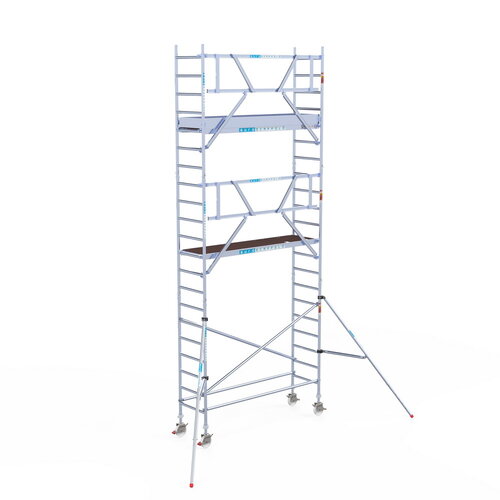 Rolsteiger Professional 75x250 7,2m werkhoogte enkele voorloopleuning Euroscaffold Rolsteiger Professional 75x250 7,2m werkhoogte enkele voorloopleuning