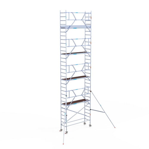 Rolsteiger Professional 75x250 10,2m werkhoogte enkele voorloopleuning Euroscaffold Rolsteiger Professional 75x250 10,2m werkhoogte enkele voorloopleuning