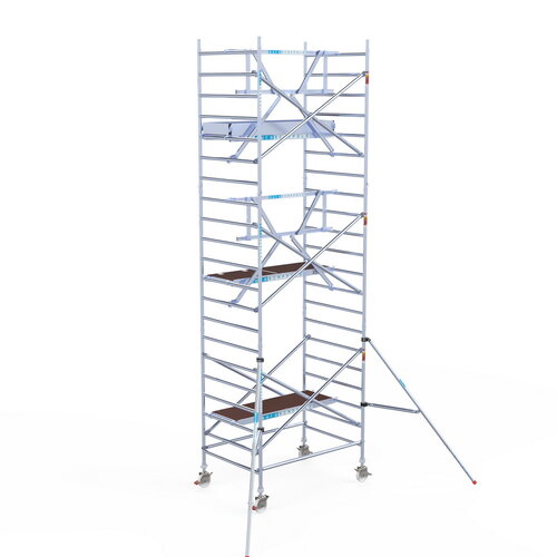 Rolsteiger Professional 135x190 7,2m werkhoogte enkele voorloopleuning Euroscaffold Rolsteiger Professional 135x190 7,2m werkhoogte enkele voorloopleuning