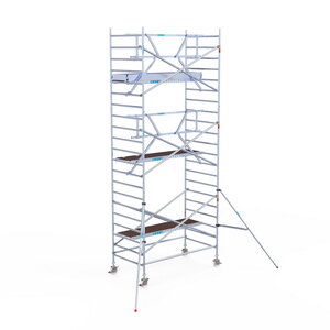 Euroscaffold Rolsteiger Professional 135x250 7,2m werkhoogte enkele voorloopleuning Rolsteiger Professional 135x250 7,2m werkhoogte enkele voorloopleuning